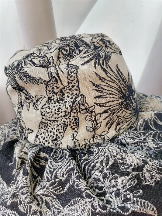 sundayhalo Retro Tropical Bird‑Flower Bucket Hat