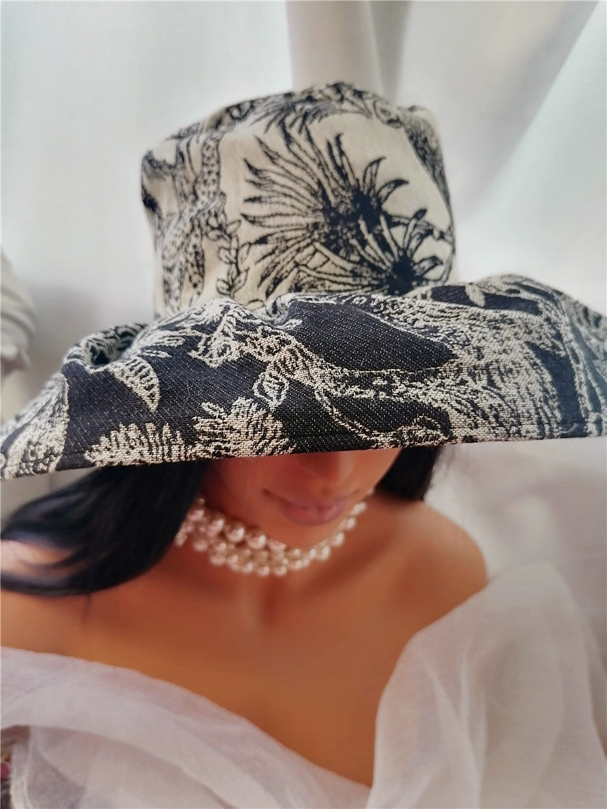 sundayhalo Retro Tropical Bird‑Flower Bucket Hat