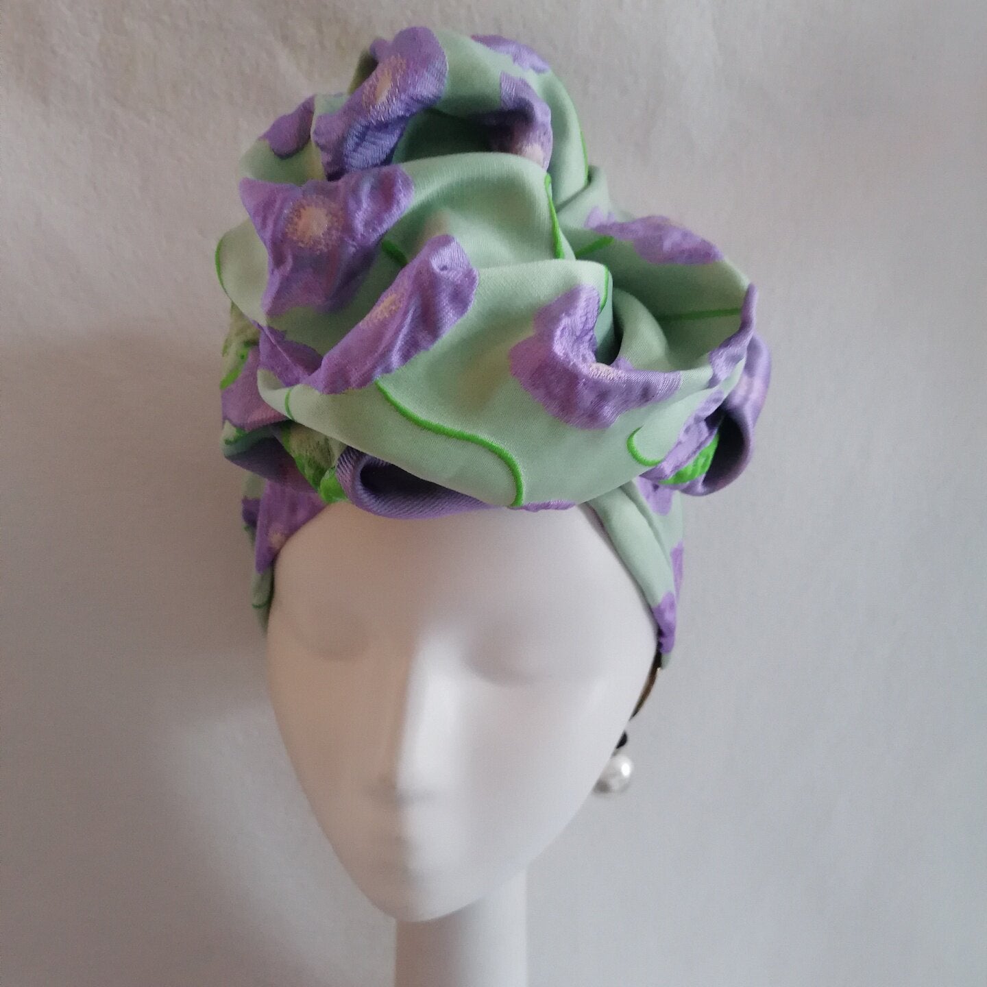 sundayhalo Retro Jacquard Flower Turban