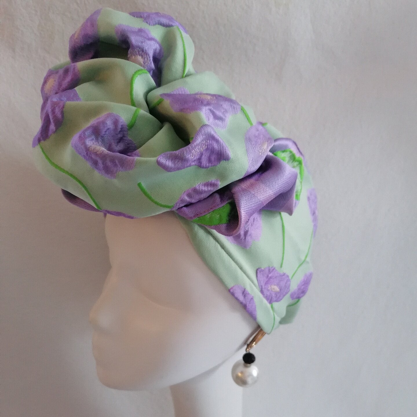 sundayhalo Retro Jacquard Flower Turban