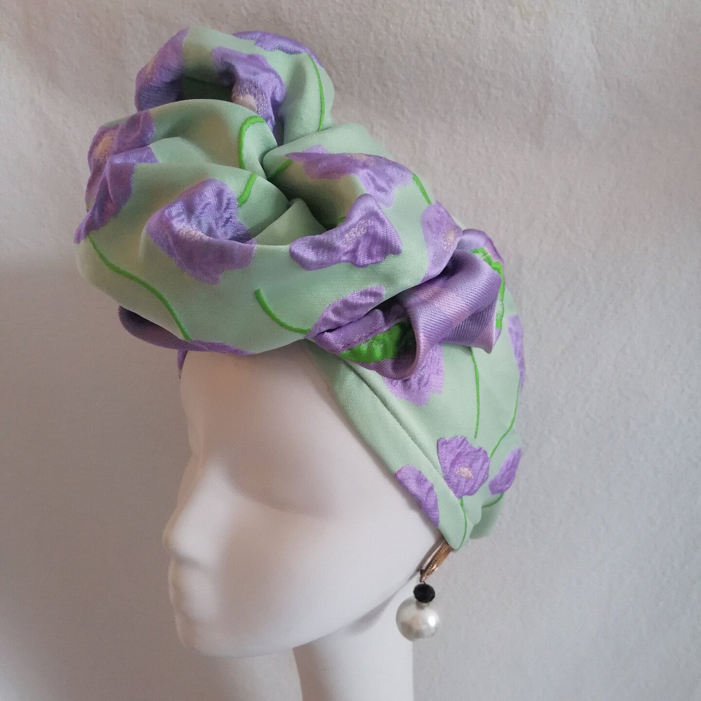 sundayhalo Retro Jacquard Flower Turban